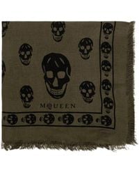 McQueen - Scarf Classic Skull 104X120 - Lyst