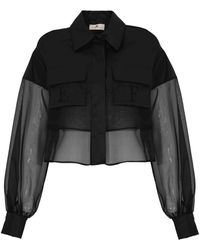Elisabetta Franchi - Layered Cropped Shirt - Lyst