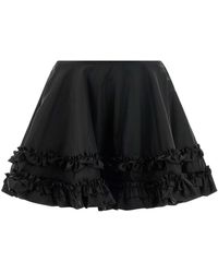 Ganni - 'duchesse Nylon Mini Frill' Skirt - Lyst