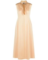 Jil Sander - Acetate And Peach Viscose Dress - Lyst