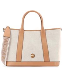 Michael Kors - Luisa Canvas And Leather Handbag - Lyst