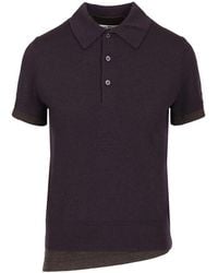 Acne Studios - Layered Wool Polo Shirt - Lyst