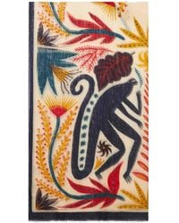 Etro - Modal Scarf With Mirror Print - Lyst