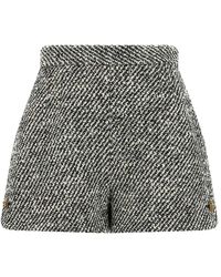Versace - Bouclé Wool Shorts - Lyst