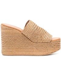 Casadei - Twiga Woven Sabot With Wedge - Lyst