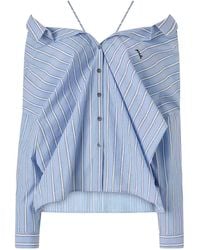 Pinko - Striped Cotton Poplin Shirt - Lyst