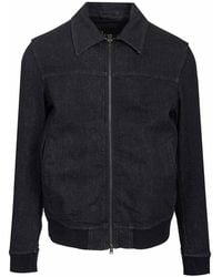 Herno - Denim Bomber Jacket - Lyst