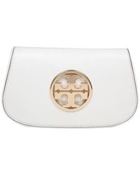 Tory Burch - Reva Clutch In Ivory Leather - Lyst