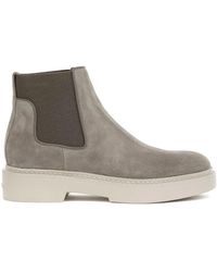 Santoni - Suede Chelsea Boots - Lyst