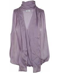 Blumarine - Blouse With Bow - Lyst