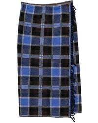 Guest In Residence - Wool And Cashemre Tartan Skirt - Lyst
