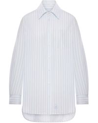 The Seafarer - Tara Oversized Striped Cotton Shirt - Lyst