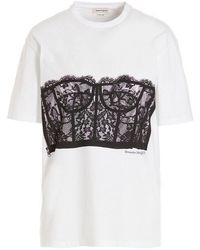 Alexander McQueen - Printed Short Sleeve T-Shirt - Lyst