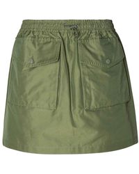 Moncler - Cotton Blend Cargo Miniskirt - Lyst