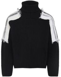 Mordecai - Jacquard Stripe Turtle Neck - Lyst