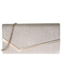 Jimmy Choo - Emmie Platinum Color Shoulder Bag - Lyst