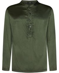 Tom Ford - Military-colored Stretch Silk Pajama Shirt - Lyst