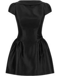 Self-Portrait - Self Portrait Taffetà Collared Mini' Dress - Lyst
