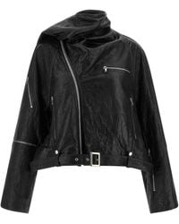 Rick Owens - Cropped Scarf Flight Jacket - Lyst