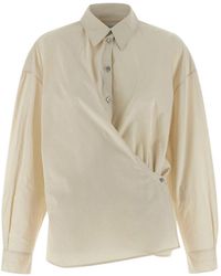 Lemaire - 'Straight Collar Twisted' Shirt - Lyst