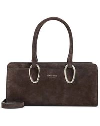 Giorgio Armani - Suede Calf Leather Shoulder Bag - Lyst
