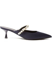 Stella McCartney - Elsa Pearl And Crystal Mules - Lyst