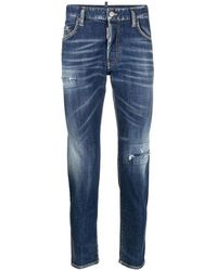 DSquared² - Icon Distressed Skinny Jeans - Lyst