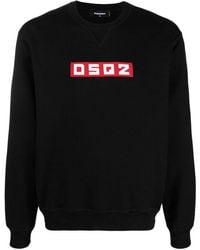 DSquared² - Logo-Patch Cotton Sweatshirt - Lyst