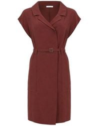 Patrizia Pepe - Viscose Dress With Belt - Lyst