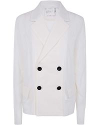 Sacai - Suiting X Knit Jacket - Lyst
