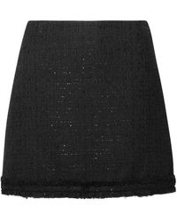 Versace - Cotton Blend Miniskirt - Lyst