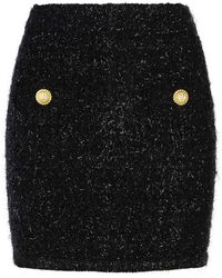 Balmain - Viscose Blend Miniskirt - Lyst
