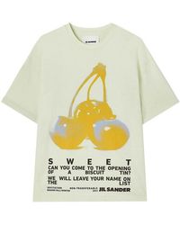 Jil Sander - Printed Cotton T-Shirt - Lyst