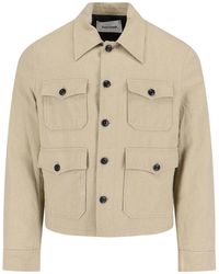Tonywack - Linen Blend Buttoned Jacket - Lyst