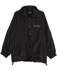 Balenciaga - Windbreaker Jacket With Logo - Lyst