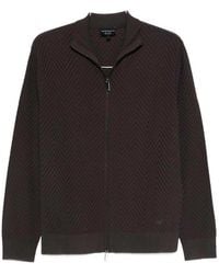 Emporio Armani - Chevron Cardigan - Lyst