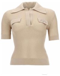 Patou - Embroidered Cotton Polo Shirt - Lyst