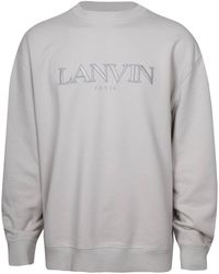 Lanvin - Classic Cotton Sweatshirt With Logo - Lyst