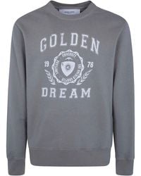 Golden Goose - Dyed Crew Neck Sweatshirt Cotton Fleece - Lyst