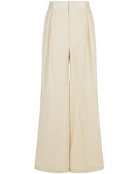 Maison Margiela - Over Ivory Cotton Blend Pants - Lyst