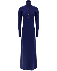 Tom Ford - Ribbed Cashmere Polo-Style Maxi Dress - Lyst