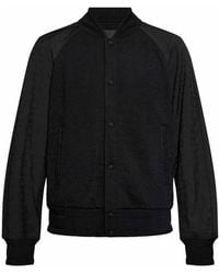Givenchy - Jacquard Wool Blend Knit Varsity Jacket - Lyst