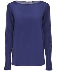 Max Mara - Silk Crepe De Chine And Jersey T-Shirt - Lyst