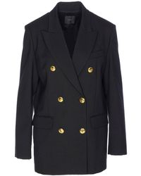 Pinko - Giacca Doppiopetto Pizza Nera - Lyst