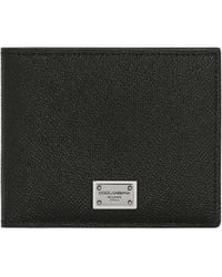Dolce & Gabbana - Pebbled Leather And Logo Wallet - Lyst