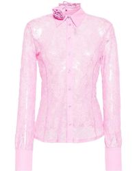 Blugirl Blumarine - Floral Lace Shirt - Lyst