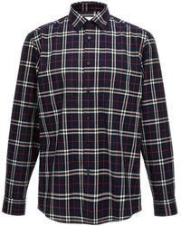 Burberry - Check Print Shirt Long Sleeves - Lyst