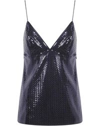 Alberta Ferretti - Sequined Jersey Top - Lyst