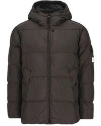 Stone Island - Capospalla C/Piuma Rds Lead - Lyst