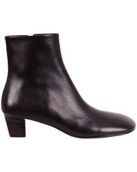 Marsèll - Leather Ankle Boots With Back Zip - Lyst